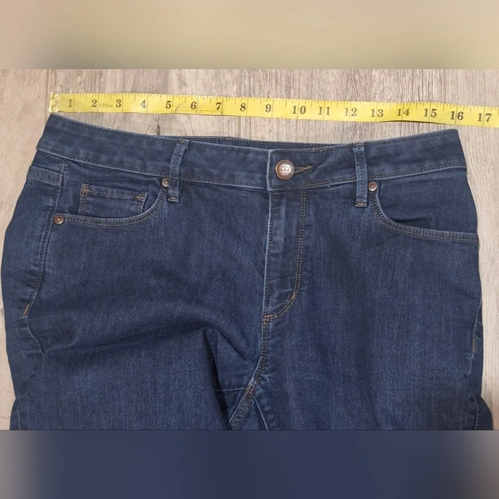#1683 Ann Taylor Loft Blue Curvy Skinny Jeans Dark Indigo Sz. 8